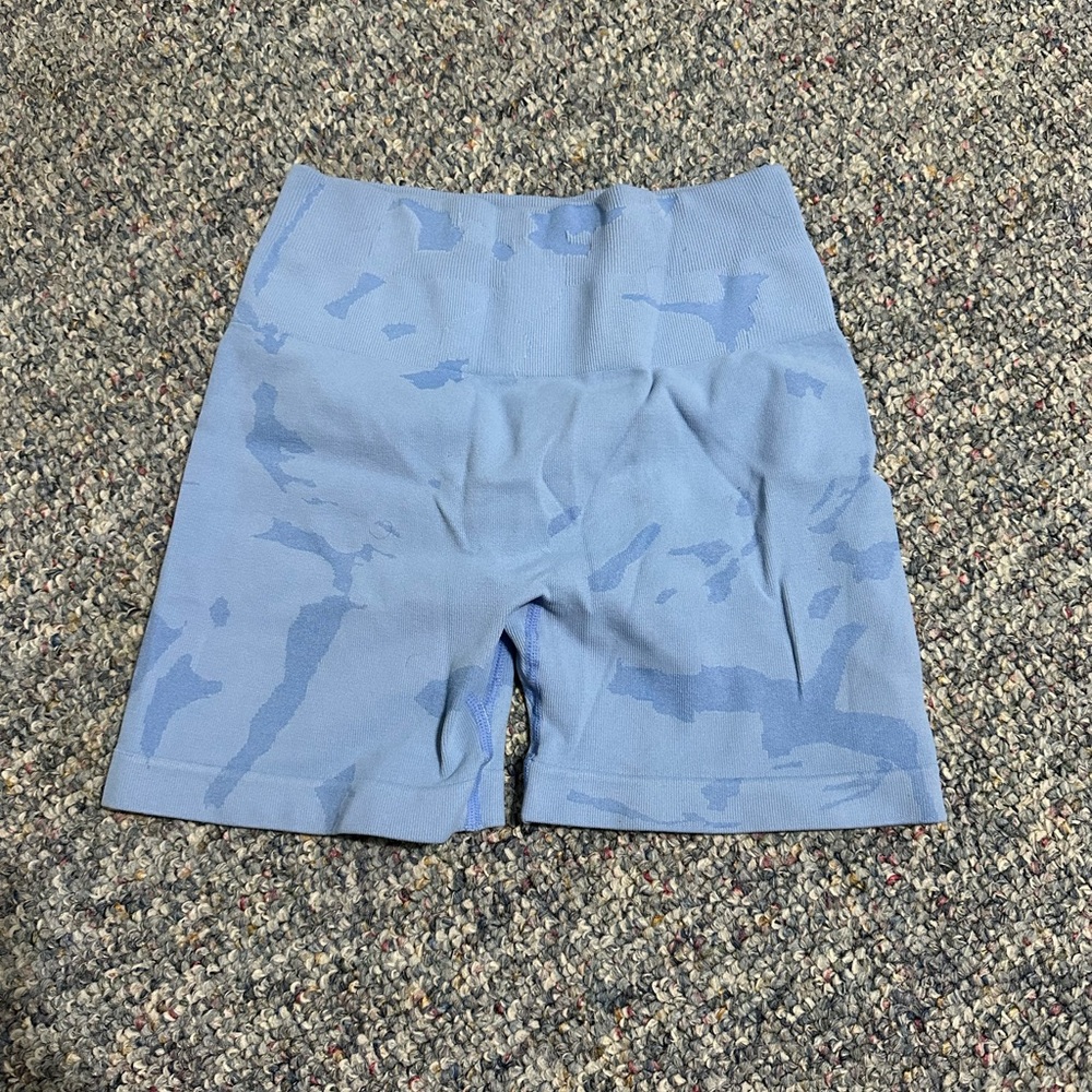 Blue Camouflage Athletic Shorts